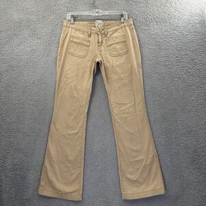 Y2K Aeropostale Low Rise Bootcut Khaki Pants Retro Boho Cotton Women's 5/6 x 32